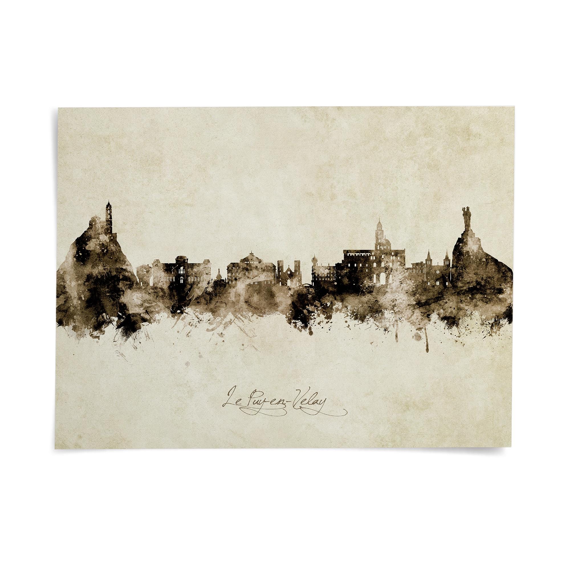 Le Puy-en-velay Skyline France, Cityscape Art Print Poster ZX