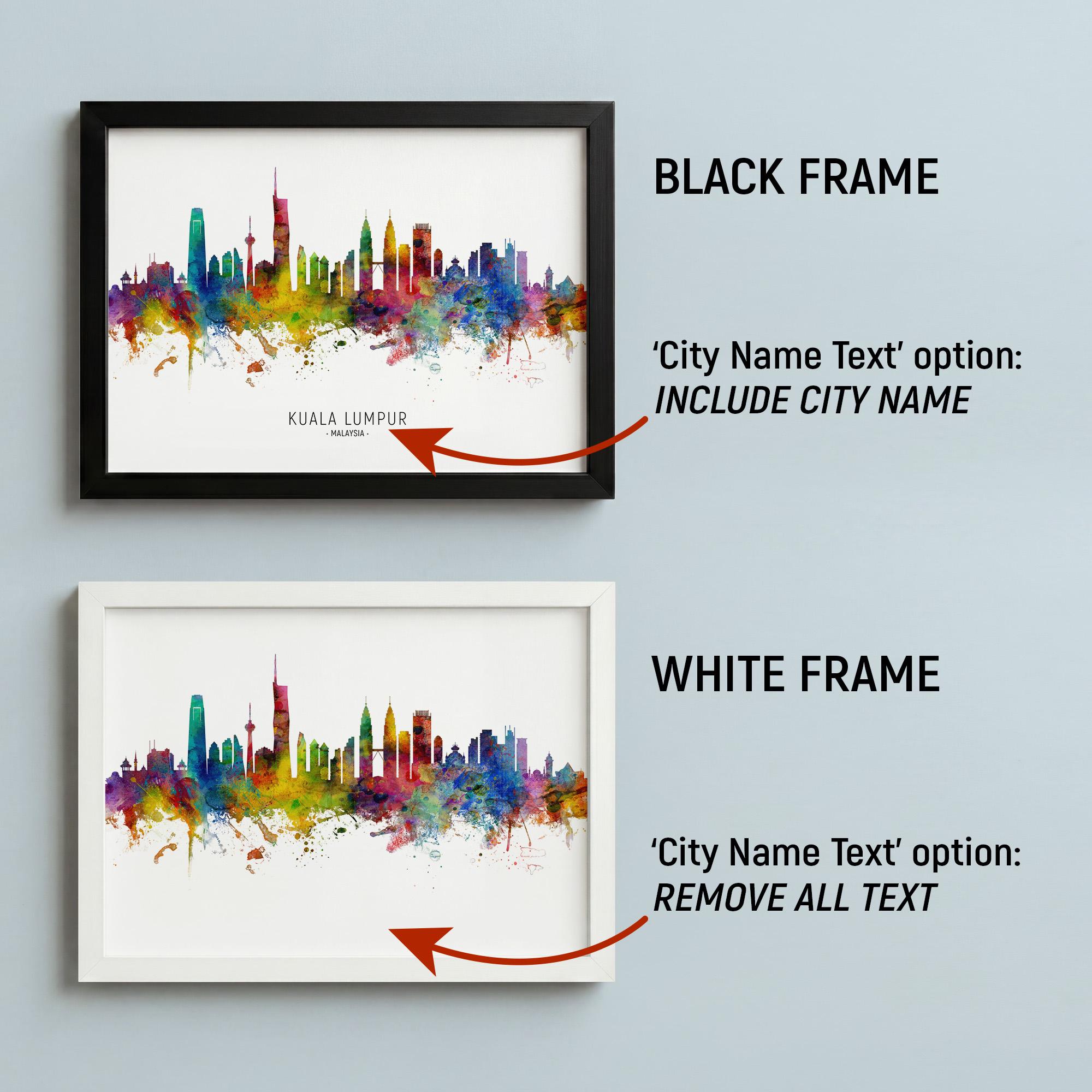 Kuala Lumpur Skyline Malaysia, Poster Print Cityscape Art ZX