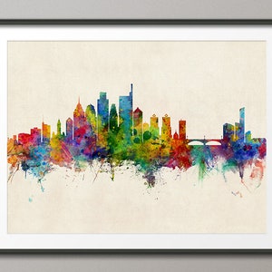 Philadelphia Skyline, Philadelphia Pennsylvania Cityscape Art Print 6762 image 1