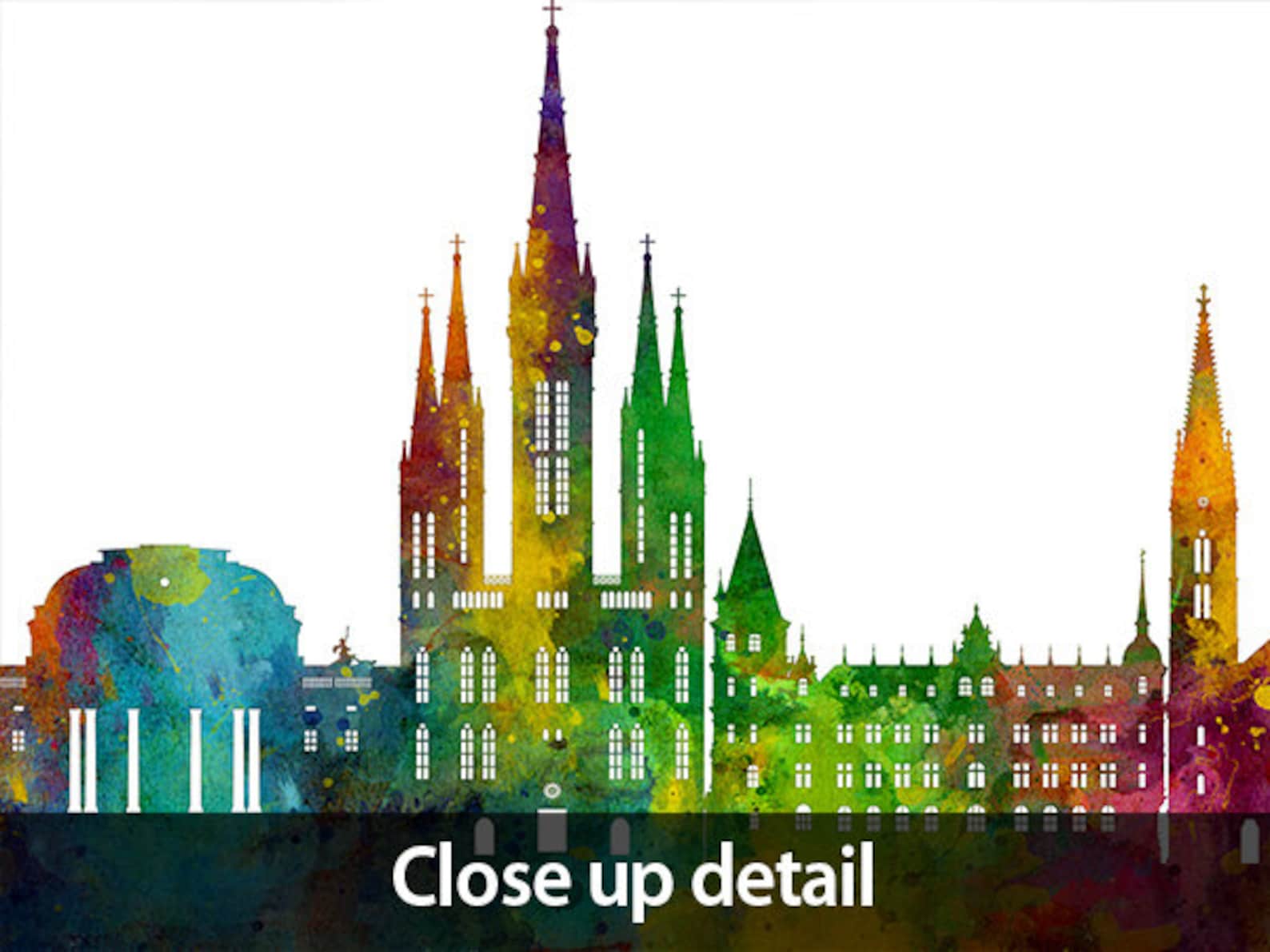 Wiesbaden Skyline Wiesbaden Deutschland Cityscape Kunstdruck - Etsy.de