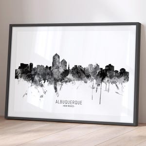 Albuquerque Skyline New Mexico, Cityscape Painting Art Print Poster BX (11667)