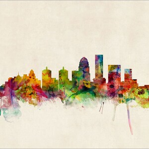 Louisville Skyline, Louisville Kentucky Cityscape Art Print 501 image 3