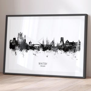 Tulpen-Skyline England, Stadtansicht Gemälde Kunstdruck Poster BOX (33641)