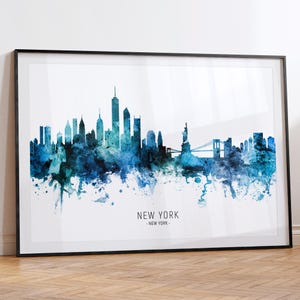 Póster de pared con diseño de paisaje urbano de Nueva York, Nueva York, impresión RX (32946)