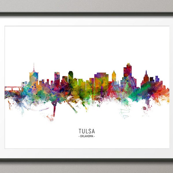 Tulsa Skyline Etsy