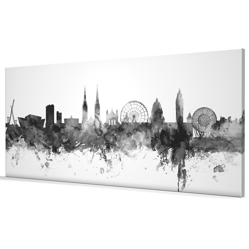 Belfast Skyline Canvas Belfast N Ireland Cityscape Canvas Art Etsy