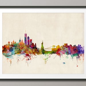 Horizon de New York, impression d'art paysage urbain de New York (540)