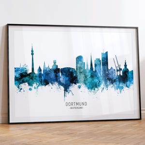 Dortmund Cityscape, Deutschland - Skyline Wall Art Poster Print RX (20701)