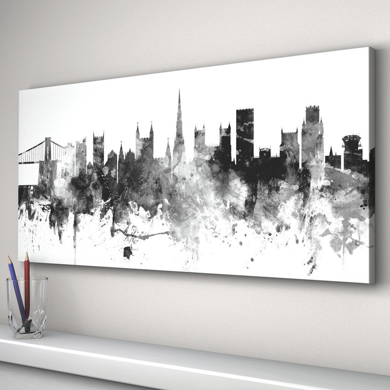 Bristol Skyline Canvas Bristol Cityscape Box Canvas Art Print Etsy