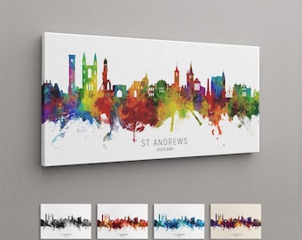 St Andrews Skyline Scotland, Box Canvas Art Print (6604)