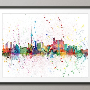Toronto Skyline, Toronto Canada Cityscape Art Print (1954)