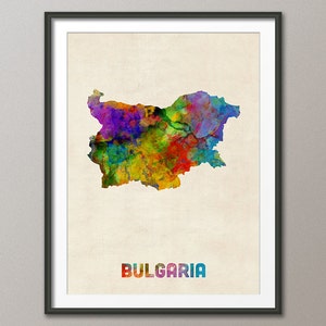 Bulgaria Watercolor Map, Art Print (2501)