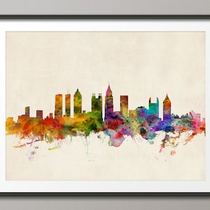 Atlanta Skyline, Atlanta Georgia Cityscape Art Print (589)