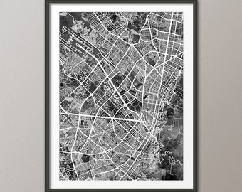 Bogotá Map, Bogota Colombia City Map, Art Print (4262)