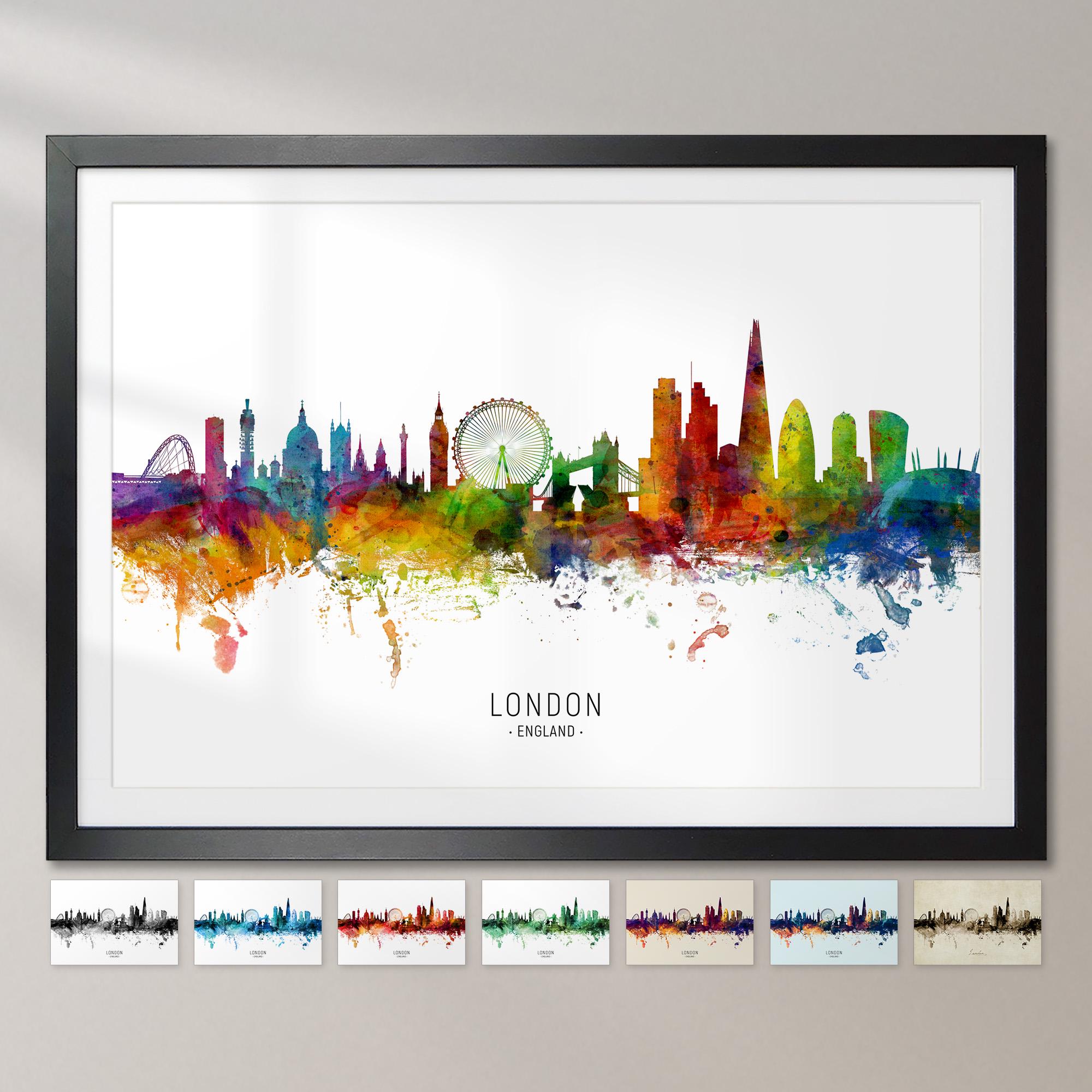 iPhone・スマホケース Society6 London Skyline Watercolor by ArtPause London England Skyline #6481 - artPause