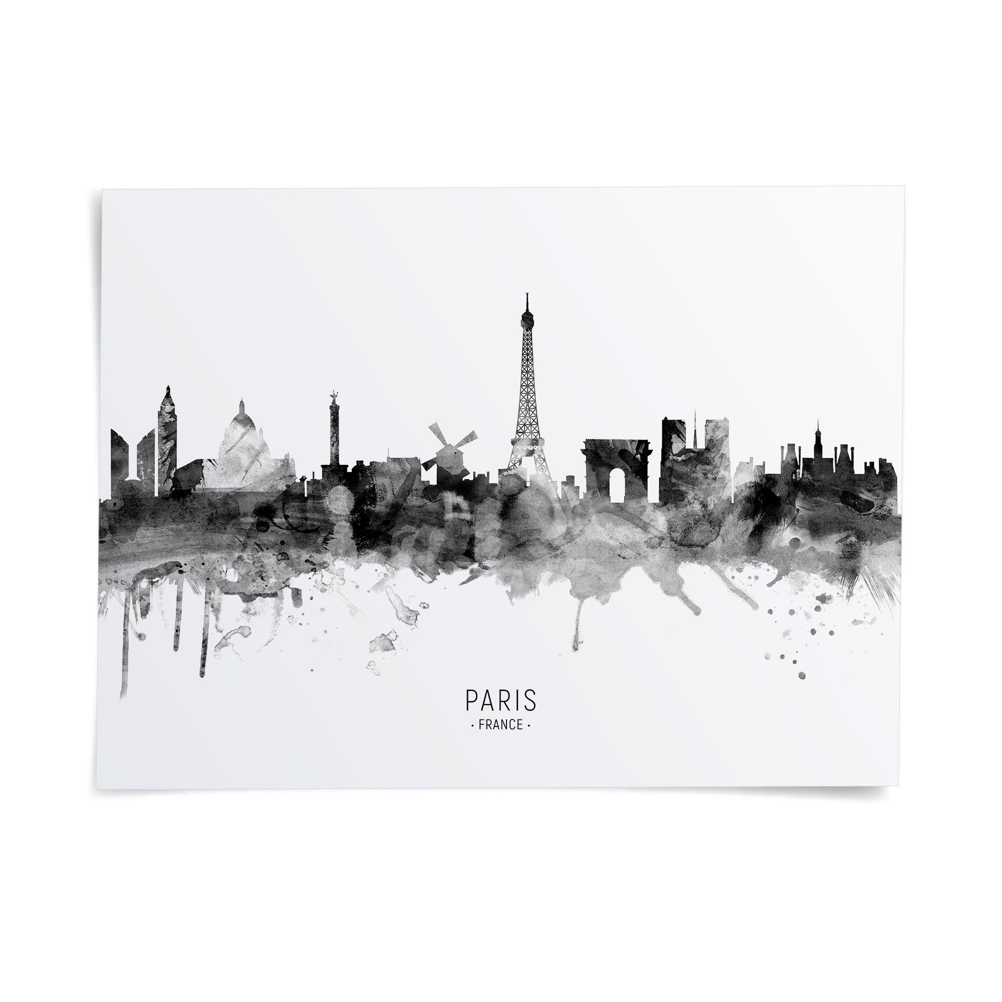 Paris Skyline France, Poster Print Cityscape Art ZX (6517) - Etsy