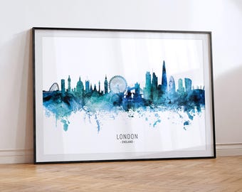 London Cityscape England, Skyline Poster Print RX (20527)