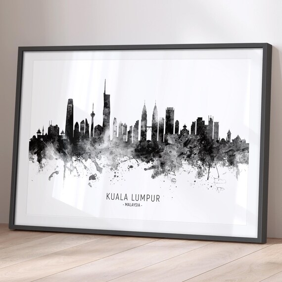 Kuala Lumpur Skyline Malaysia, Cityscape Art Print Poster BX