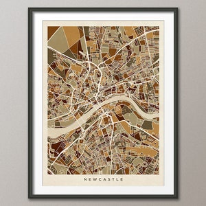Stadtplan von England, Stadtplan von England, Kunstdruck (27835)