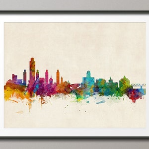 Albany Skyline, Albany New York Cityscape Art Print (1001)