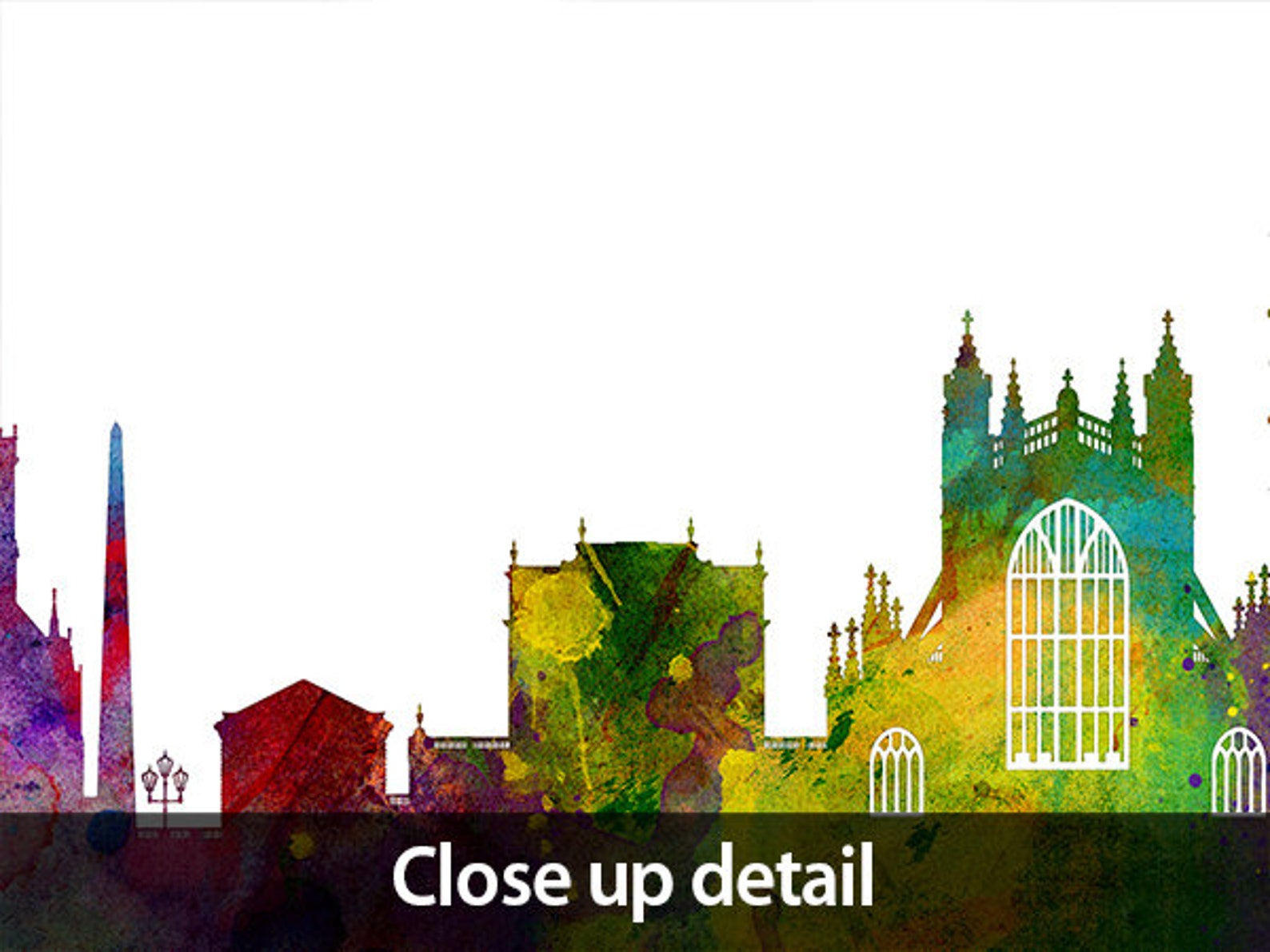 Bath Skyline Bath England Cityscape Art Print Poster Portrait | Etsy