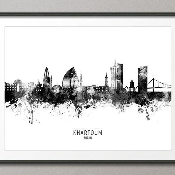 Khartoum Skyline, Khartoum Sudan Cityscape Art Print Poster (29299)