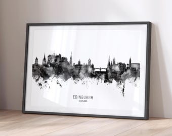 Edinburgh Skyline Scotland, Cityscape Art Print Poster BX (44914)