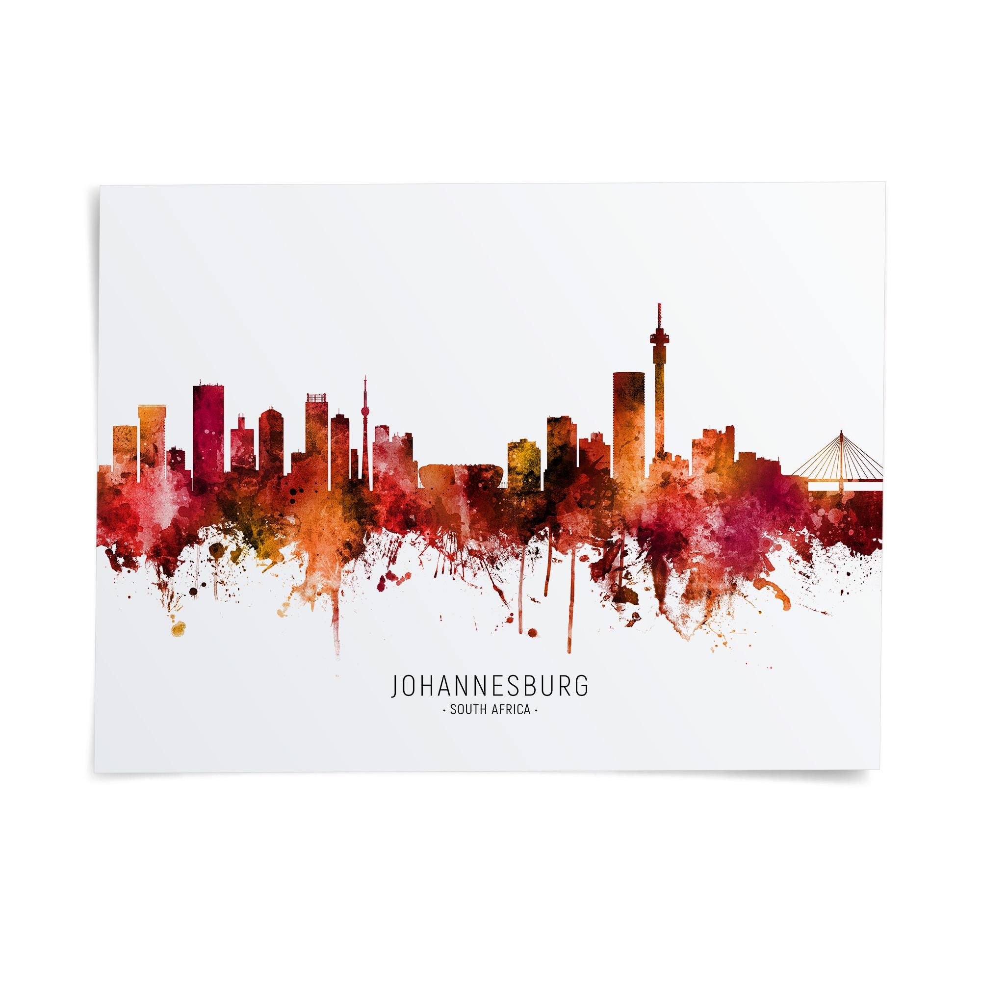 クッキィ様ご確認用 Johannesburg Skyline South Africa, Painting Art Print Poster LX