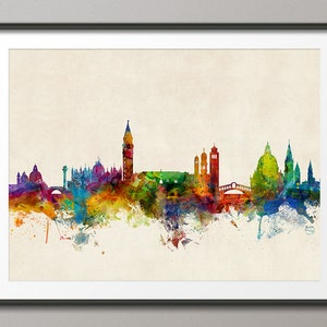 Venice Skyline, Venice Italy Cityscape Art Print (1508)