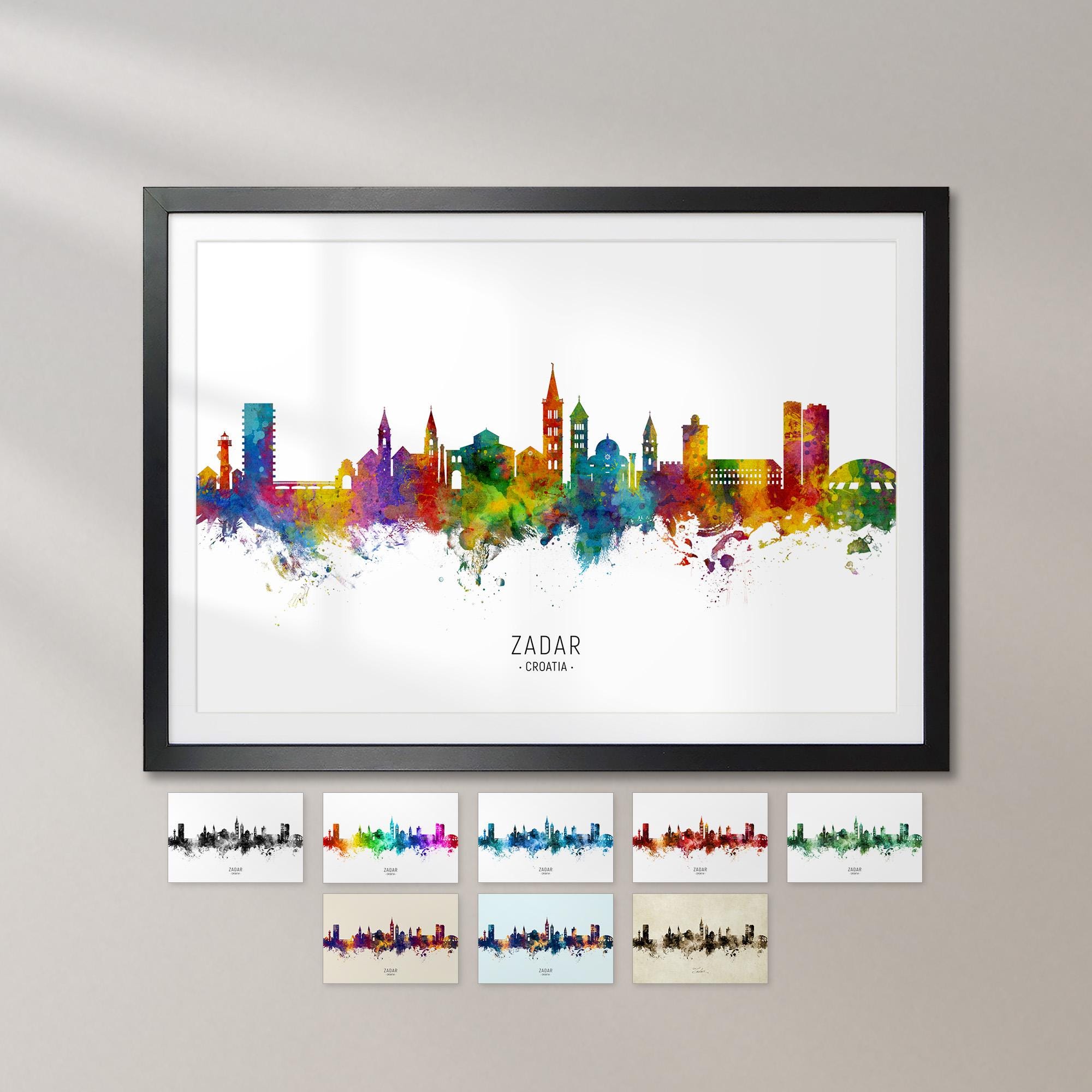 Zadar Skyline Croatia, Cityscape Art Print Poster KX (14822) - Etsy