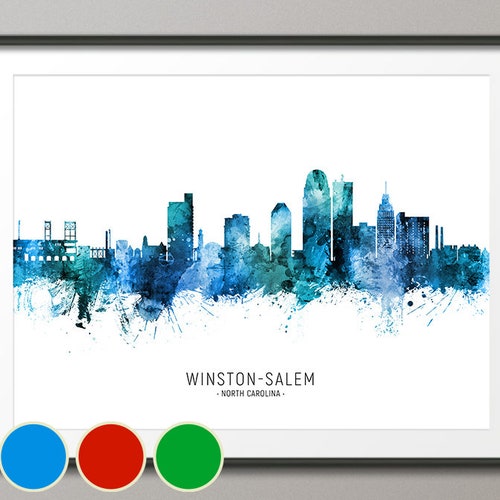 Winstonsalem Art Print Poster Original North Carolina NC Item Etsy