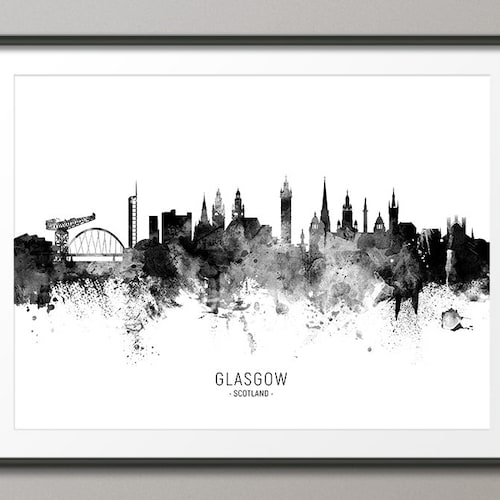 Glasgow Skyline Canvas Glasgow Scotland Cityscape Canvas Art Etsy UK
