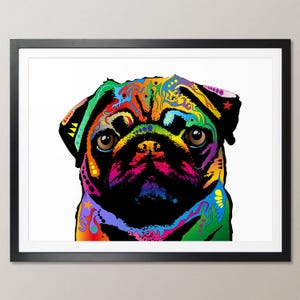 Pug Dog, Pop Art Print Poster (25)
