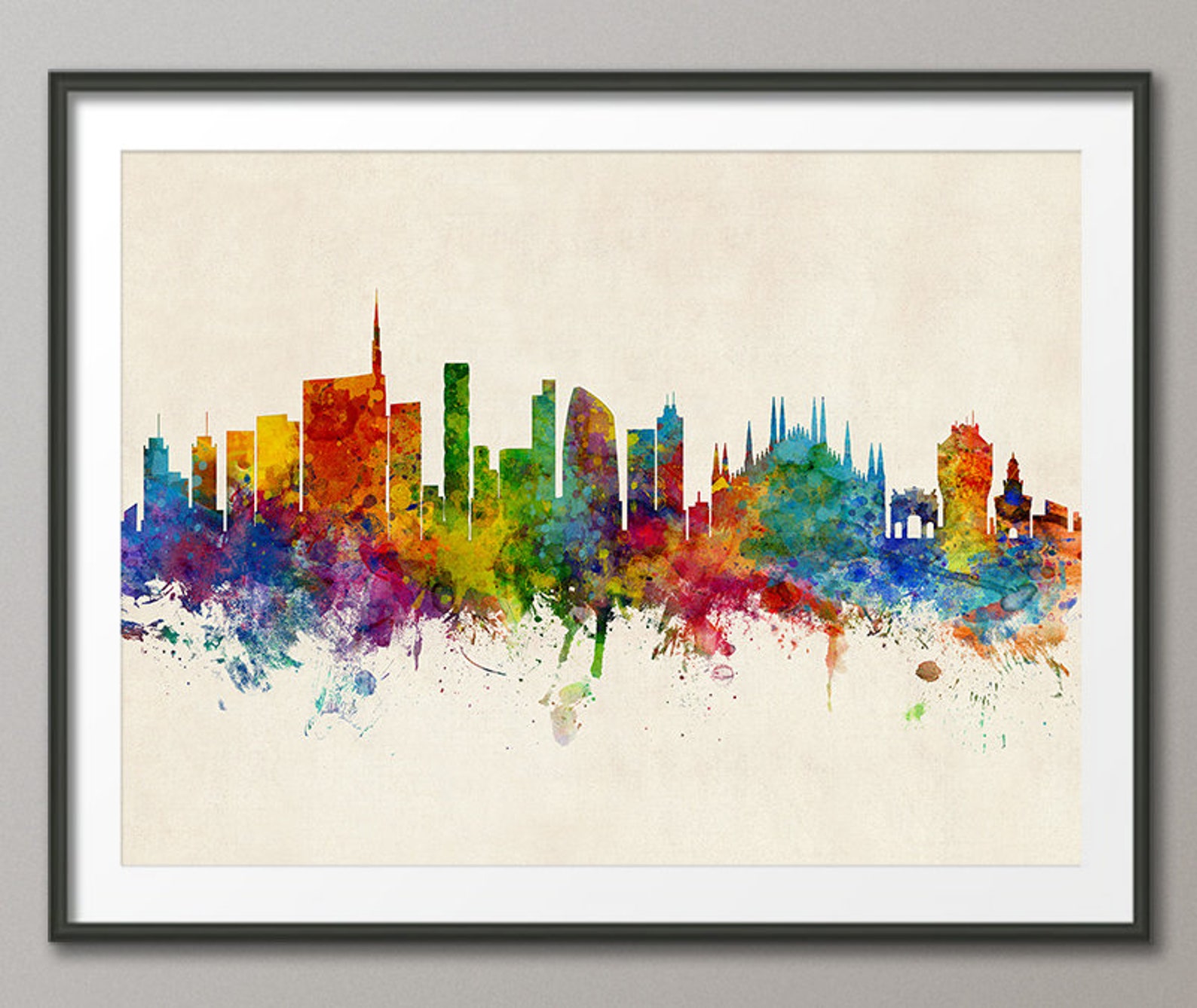 Milan Skyline Milan Italy Cityscape Art Print Poster 6358 Etsy Milan Skyline Milan Italy Cityscape Art Print Poster 6358 Etsy