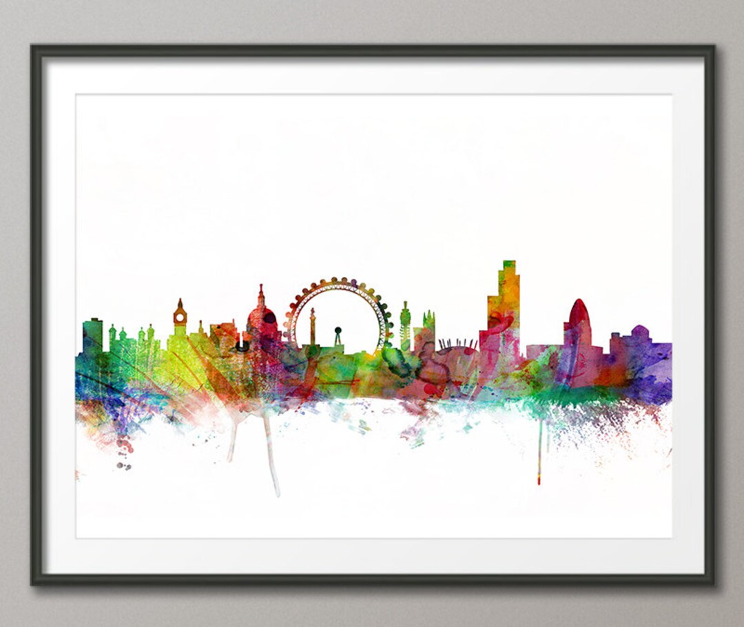 iPhone・スマホケース Society6 London Skyline Watercolor by ArtPause London England Skyline iPhone Case by artPause - Michael