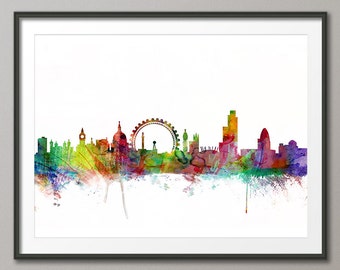 London Skyline, London Cityscape England, Art Print (905)