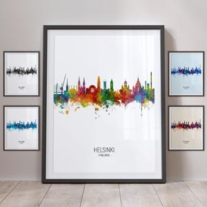 Helsinki Skyline, Helsinki Finland Cityscape Art Print Poster Portrait PX (5147)