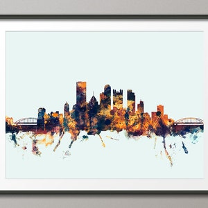 Pittsburgh Skyline, Pittsburgh Pennsylvania Cityscape Art Print 1594 image 1