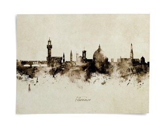 Florence Cityscape Italy, Skyline Poster Print RX (20657) - Etsy