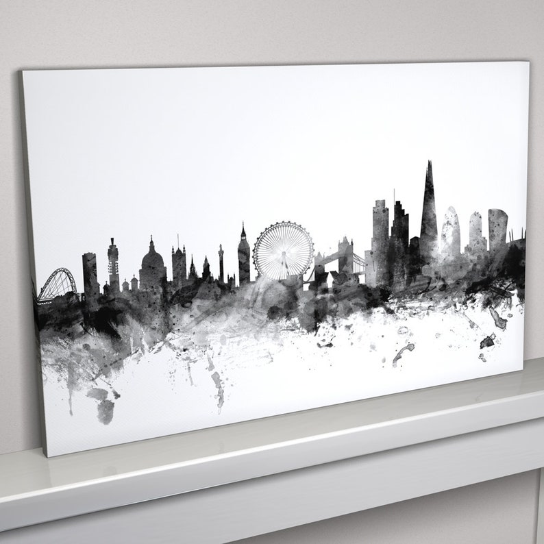 London Skyline Canvas London England Cityscape Box Canvas Art Etsy UK