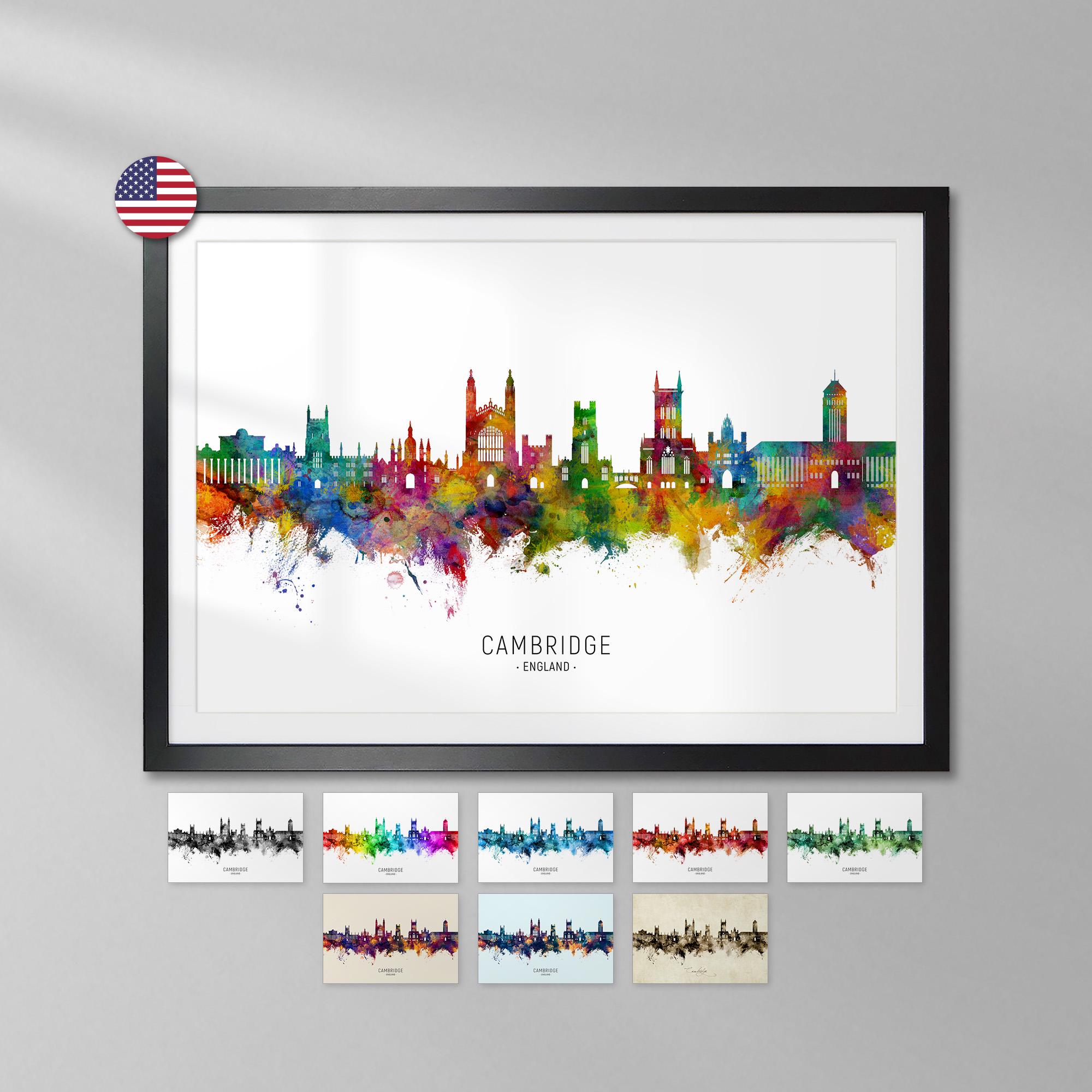 あ 3 Cambridge Skyline England, Art Print Poster YX (45129) - Etsy Denmark