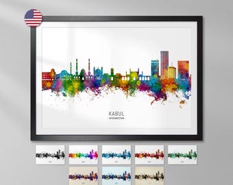 Kabul Skyline Afghanistan, Art Print Poster YX (24335)