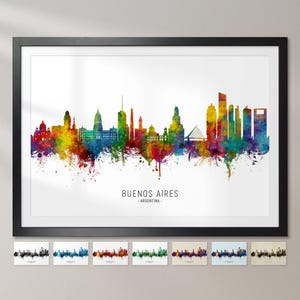 Póster con impresión artística de la ciudad de Buenos Aires, Argentina, CX (8791)