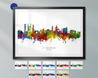 Paisagem urbana de St Andrews, Escócia, pôster impresso ZX (6604)