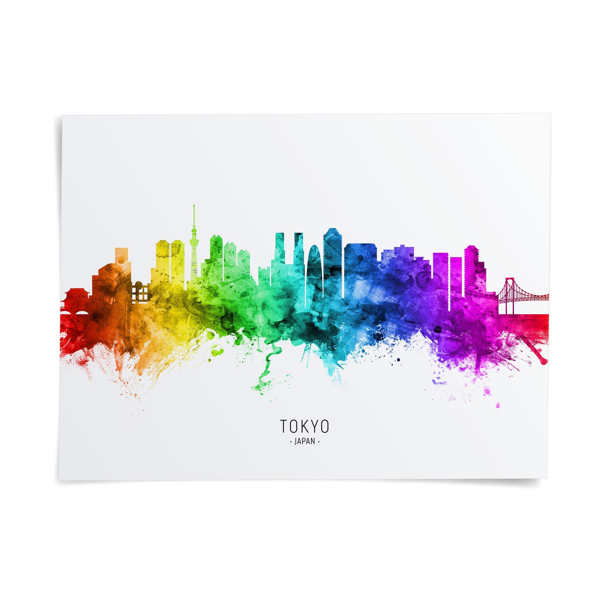 都市「絵画」 Tokyo Skyline Japan, Poster Print Cityscape Art ZX (6526) - Etsy
