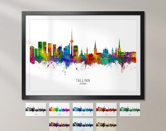 Stockholm Skyline Sweden, Poster Print Cityscape Art ZX (40802