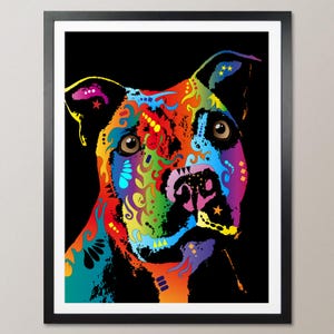 Staffordshire-bulterriër, kunstposter (120)