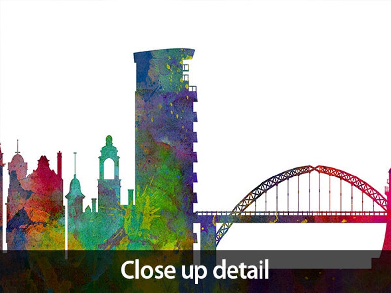 Sunderland Skyline Sunderland England Cityscape Art Print Etsy