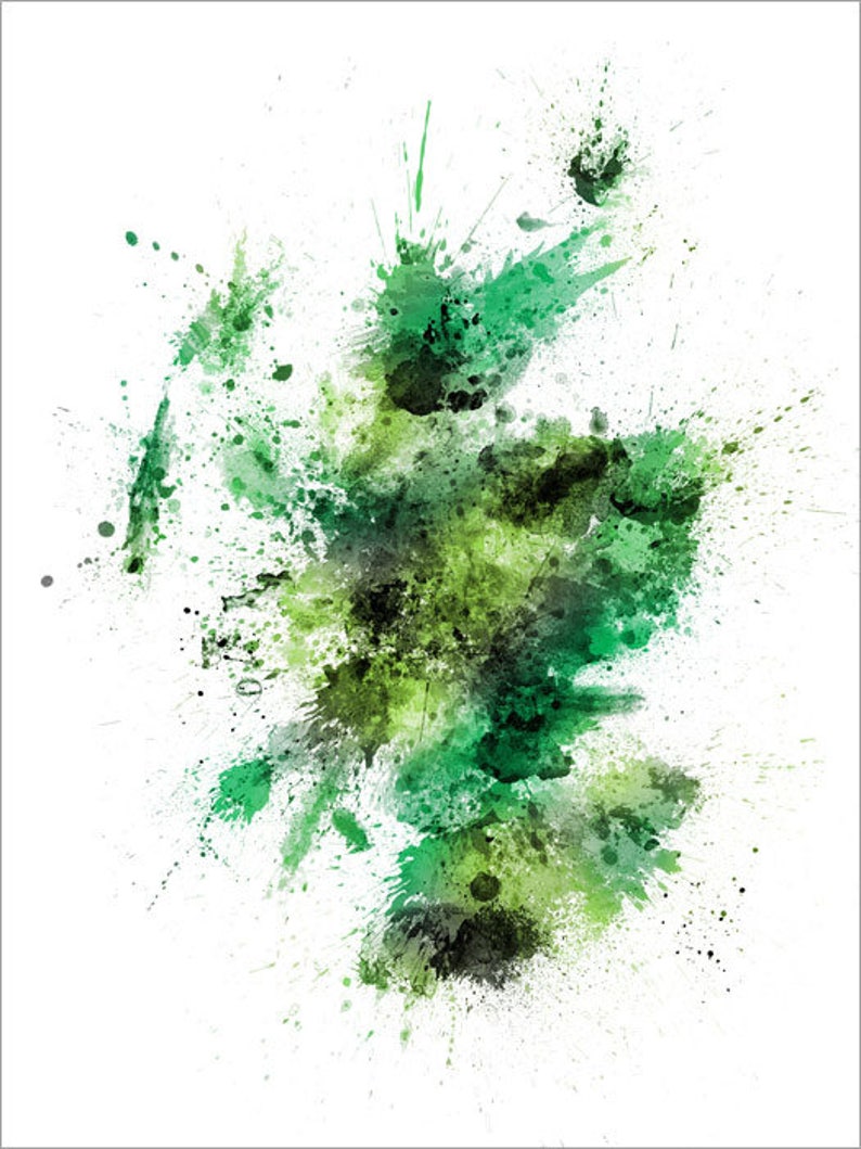 Scotland Paint Splashes Scotland Map,Art Print 3039 image 3