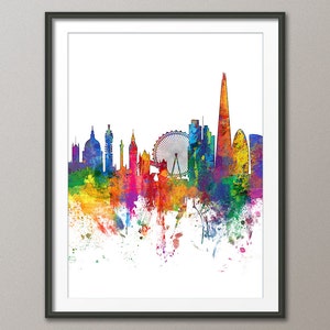 London Skyline, London Stadtbild England, Kunstdruck (1575)